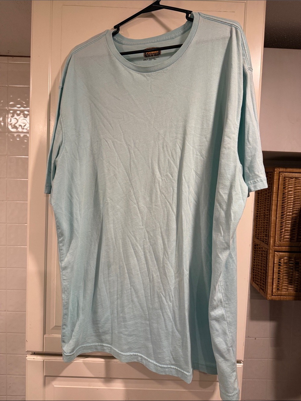 Foundry Light Blue Men’s Crew Neck T-Shirt size 2XLT 7:28